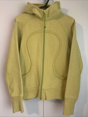 Lululemon Athletica Heathered Tree Frog Thumbhole Scuba Hoodie Size 8